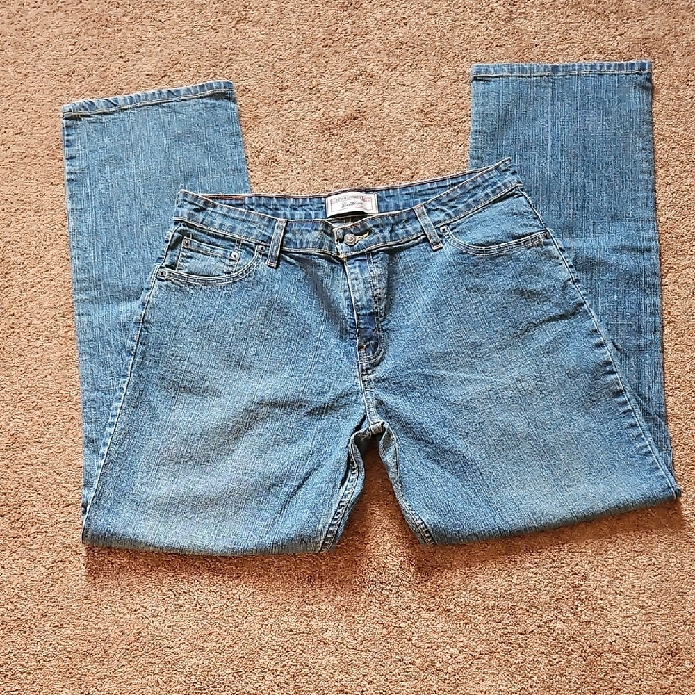 Levi's Signature Mid Rise Straight Jeans Stretch Denim Misses 18 L (2009)
